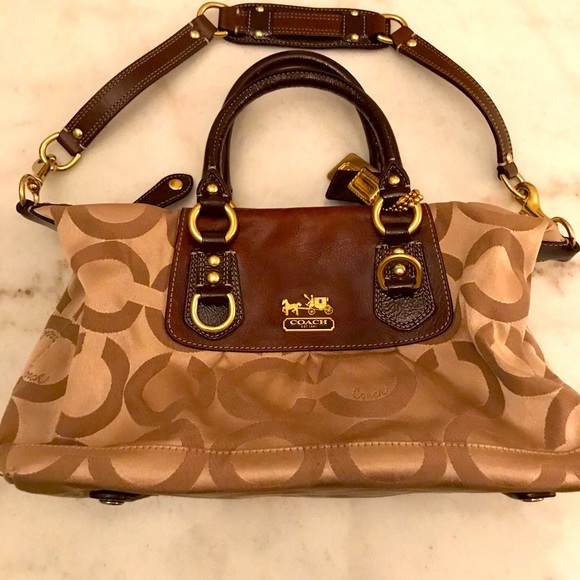 Coach Handbags - Coach Jacquard and Leather Purse